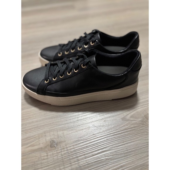 Kizik Vegas Black Leather Hands Free Sneakers Mens 7.5 Womens 9 L3FCDVEGBK26-1D - Picture 3 of 6